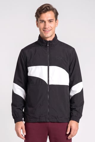 Men Sportswear Fit Long Sleeve Outdoor Jacket, Multicolor