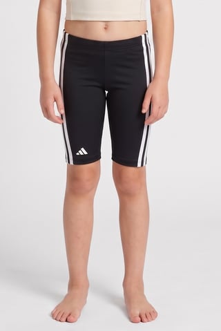 Toddlers Girl Brand Logo Swim Jammers, Black