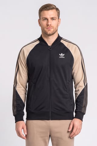 Men Sportswear Fit Long Sleeve Outdoor Jacket, Black