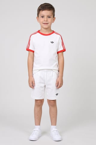 Toddlers Boy 2 Pcs Embroidered Logo T-Shirt And Shorts Set, White