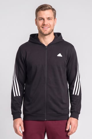 Men Sportswear Fit Outdoor Full Zip Hoodie, Black