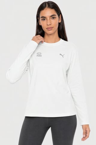 Women Sportswear Fit Long Sleeve Outdoor T-shirt, White