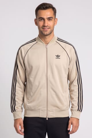 Men Sportswear Fit Long Sleeve Outdoor jacket, Khaki