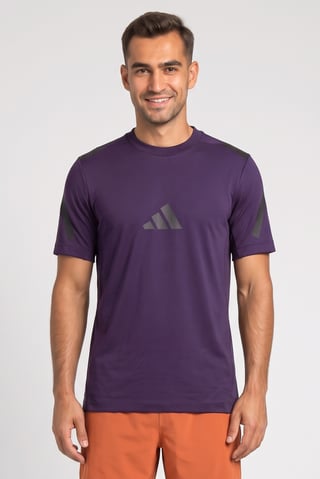 Men Sportswear Fit Short Sleeve Outdoor T-Shirt, Dark Purple