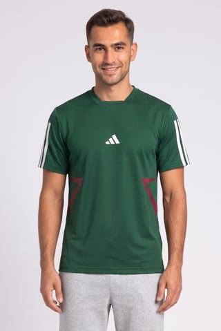 Men Regular Fit Short Sleeve Training T-Shirt, Green