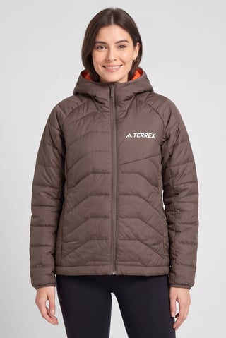 Women Sportswear Fit Long Sleeve Outdoor Jacket, Brown