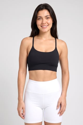 Women Sportswear Fit Padded Training Sports Bra, black