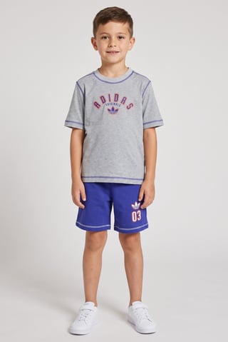Kids Boy 2 Pcs Sportswear Fit Outdoor T-Shirt And Shorts Set, Multicolor