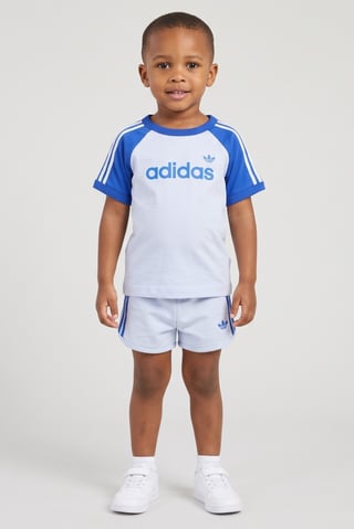 Toddlers Boy 2 Pcs Sporswear Fit Outdoor T-Shirt And Shorts, Set, Sky Blue