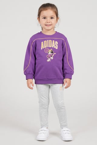 Adidas x Disney Toddlers Girl 2 Pieces Sportswear Fit Outdoor Sweatshirt And Pants Set, Multicolor