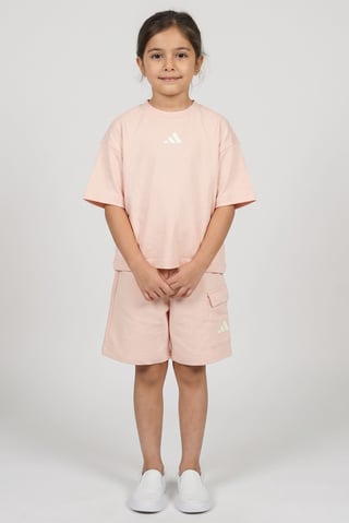 Toddlers Girl 2 Pcs Sportswear Fit Outdoor T-Shirt And Shorts Set, Pink