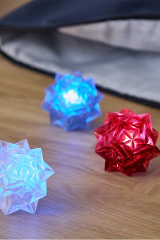 3 Pieces LED Rubber Balls, Multicolor