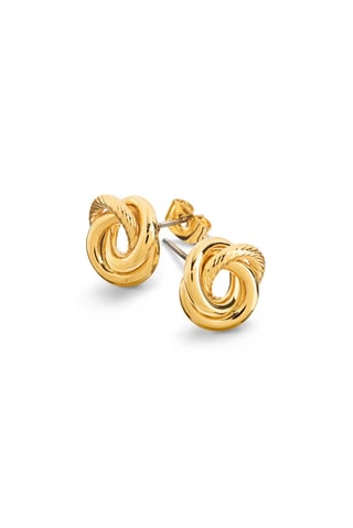 Women Knot Stud Earrings, Gold