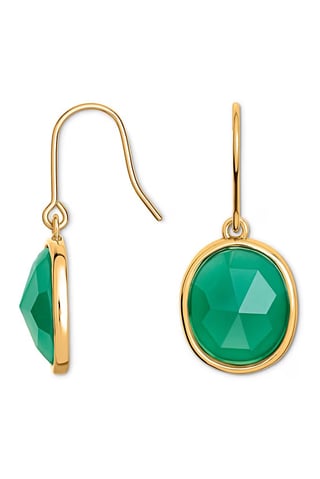 Women Fashionable Hoop Earring, Green
