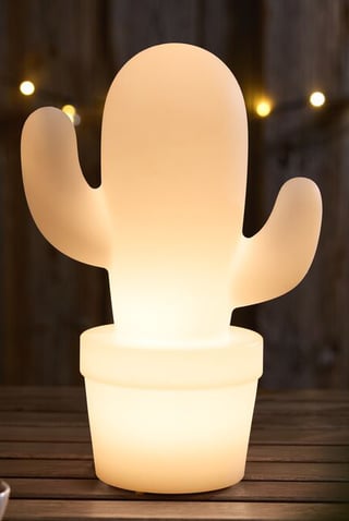 Cactus LED Table Lamp, White