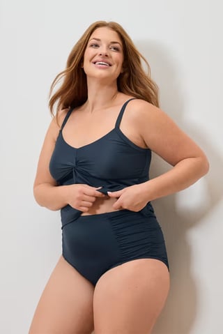Women Solid Bikini Bottom, Navy