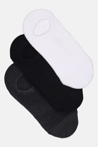 Women 3 Pairs Brand Logo Ankle Socks, Multicolor