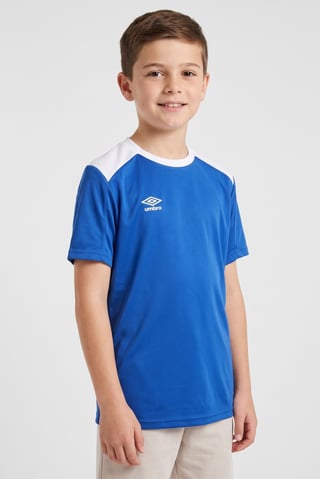 Kids Boy Sportswear Fit Short Sleeve Training Jersey, Royal Blue
