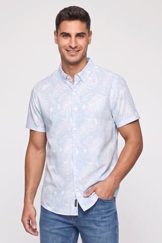 Men Regular Fit Floral Print Short Sleeve Casual Shirt, Multicolor