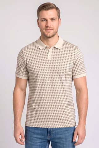 Men Regular Fit  Allover Print Short Sleeve Polo Shirt,  Multicolor
