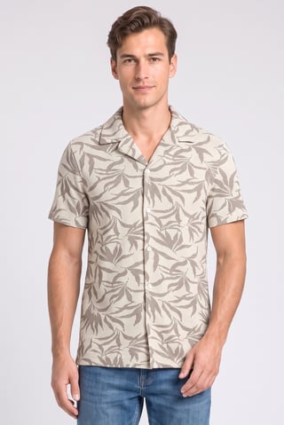 Men Relaxed Fit Allover Print Short Sleeve Casual Shirt, Multicolor