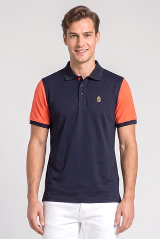 Men Sportswear Fit Short Sleeve Outdoor Polo Shirt, Multicolor