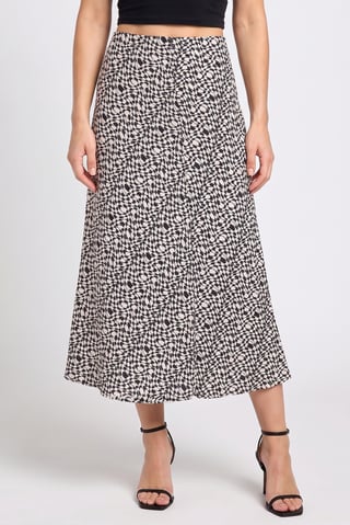Women Allover Print Midi Skirts, Multicolor