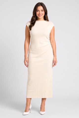 Women  Knitted Maxi Dress, Cream