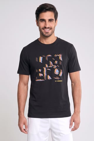Men Sportswear Fit Short Sleeve Outdoor T-Shirt, Black