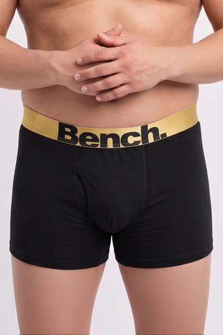 Men 3 Piece Brand Logo Boxer Briefs, Black