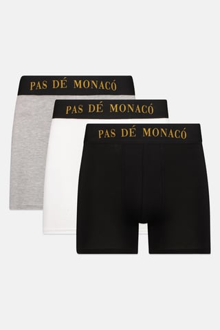 Men 3 Pieces Brand Logo Boxer Shorts, Multicolor