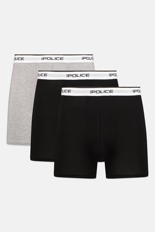 Men 3 Pieces Brand Logo Boxer Briefs, Multicolor