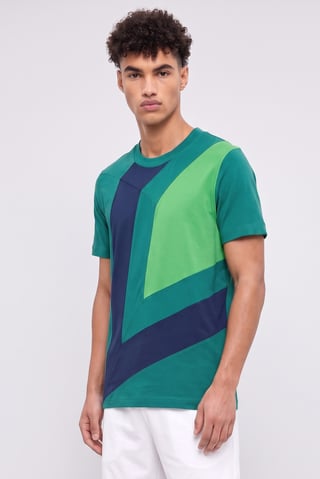 Men Sportswear Fit Short Sleeve Outdoor T-shirt, Multicolor