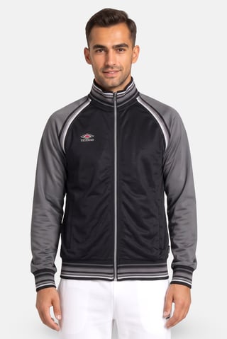 Men Sportswear Fit Long Sleeve Outdoor Jacket, Black