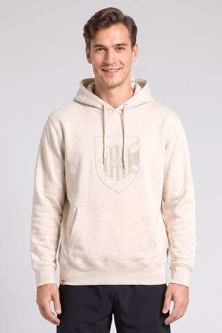 Men Sportswear Fit Long Sleeve Outdoor Hoodie, Beige