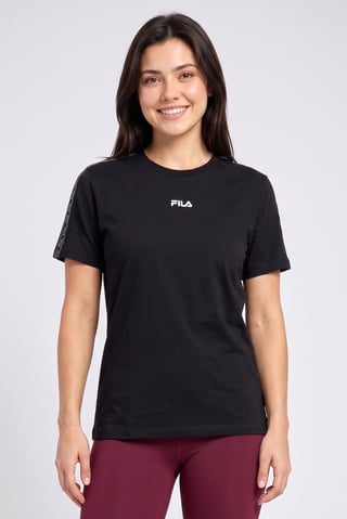 Women Boyfriend Fit Short Sleeve Outdoor T-Shirt, Black