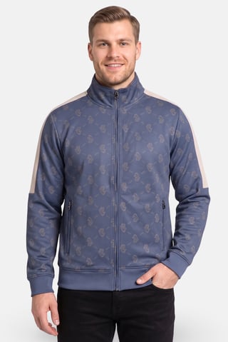 Men Mock Neck Long Sleeve Allover Print Sweatshirt, Multicolor