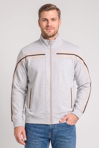 Men Mock Neck Long Sleeve Allover Print Sweatshirt, Multicolor