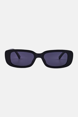 Women 200039002 Rectangle Sunglasses, Black