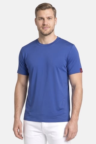 Men Crew Neck Short Sleeve Solid T-Shirt, Royal Blue