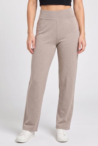 Women Regular Fit Solid Wide Leg Pants, Beige