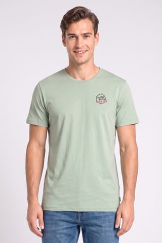 Men Crew Neck Short Sleeve Graphic Print T-Shirt, Green