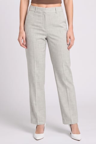 Women Regular Fit Heather Straight Leg Pants, Multicolor