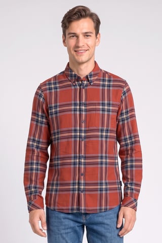 Men Regular Fit Checkered Long Sleeve Casual Shirt, Multicolor