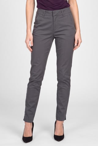 Women Solid Chino Pants, Grey