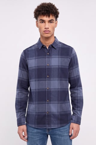 Men Slim Fit Plaid Long Sleeve Casual Shirt, Multicolor