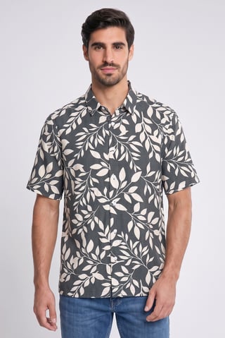 Men Regular Fit Allover Print Short Sleeve Casual Shirt, Multicolor