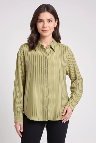 Women Regular Fit Stripe Long Sleeve Shirt, Multicolor
