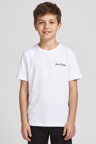 Kids Boy Crew Neck Short Sleeve Graphic Print T-Shirt, White