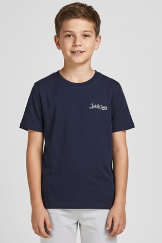 Kids Boy Crew Neck Short Sleeve Graphic Print T-Shirt, Navy